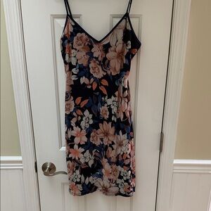 A3 Design Floral Mini Dress with Spaghetti Straps
